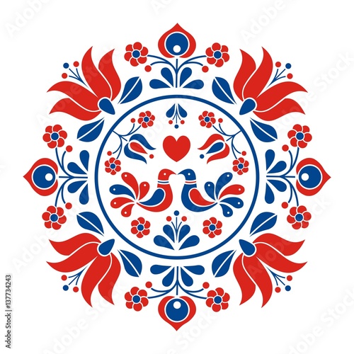 Hungarian folk vector motif