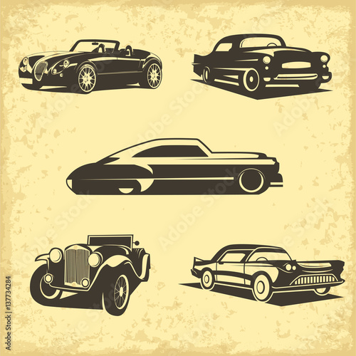 classic car silhouttess