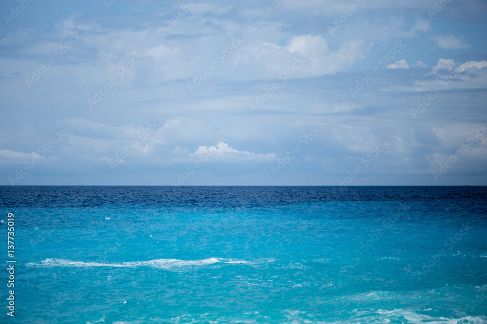 Seascape with blue color gradient Seascape with blue color gradient