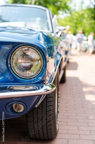 old car front light