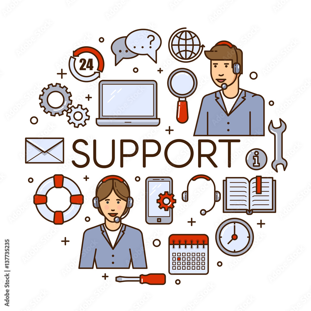 Global technical support vector concept design with customer 