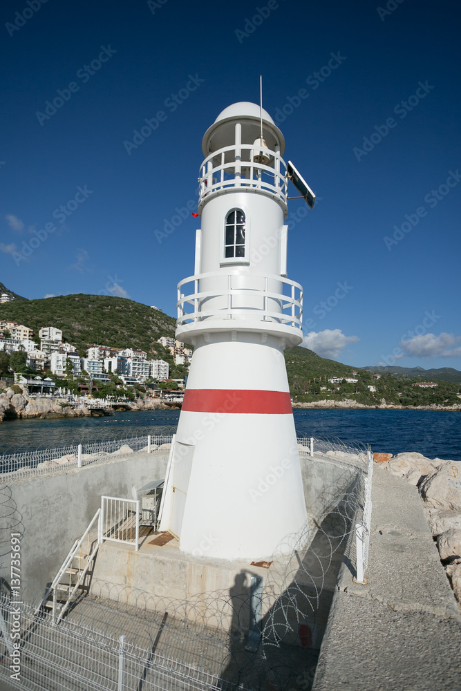 Lighthouse in Kash with blurred background