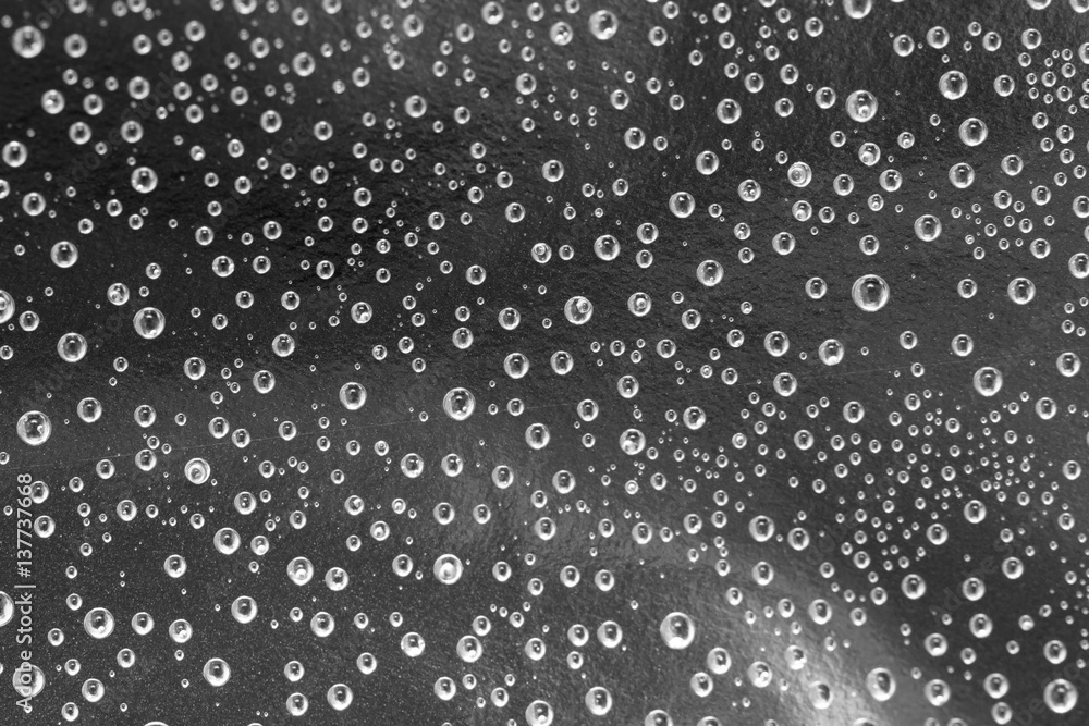 Water drops on foil Water drops on foil