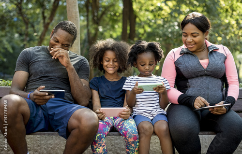 African Descent Family House Home Resting Living