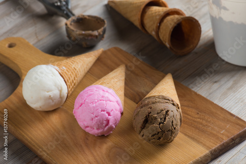 various ice creams