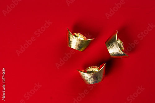 Bild auf Leinwand chinese new year ingot