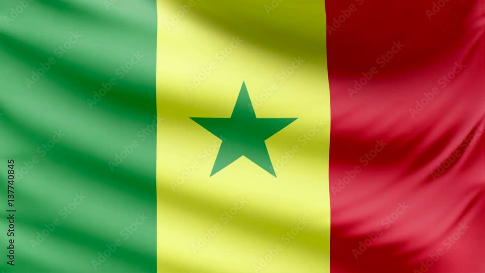 Realistic beautiful Senegal flag 4k Realistic beautiful Senegal flag 4k