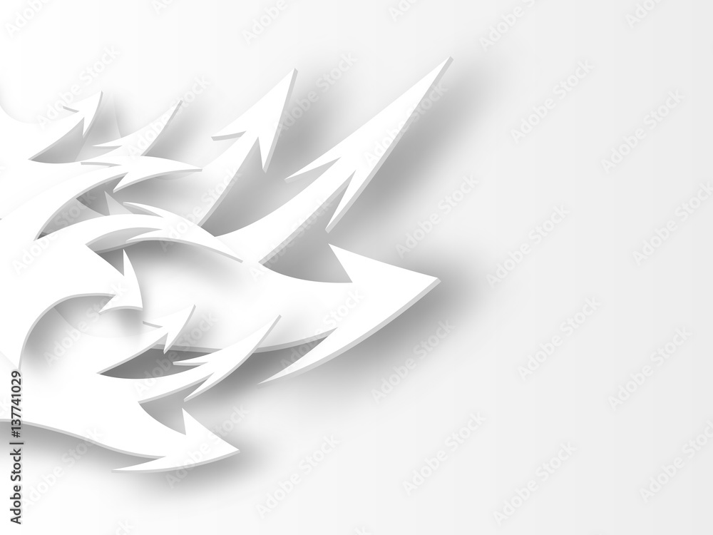 Obraz premium Flow of arrows. Vector