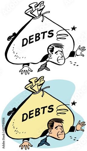 A man literally crushed by his own debt