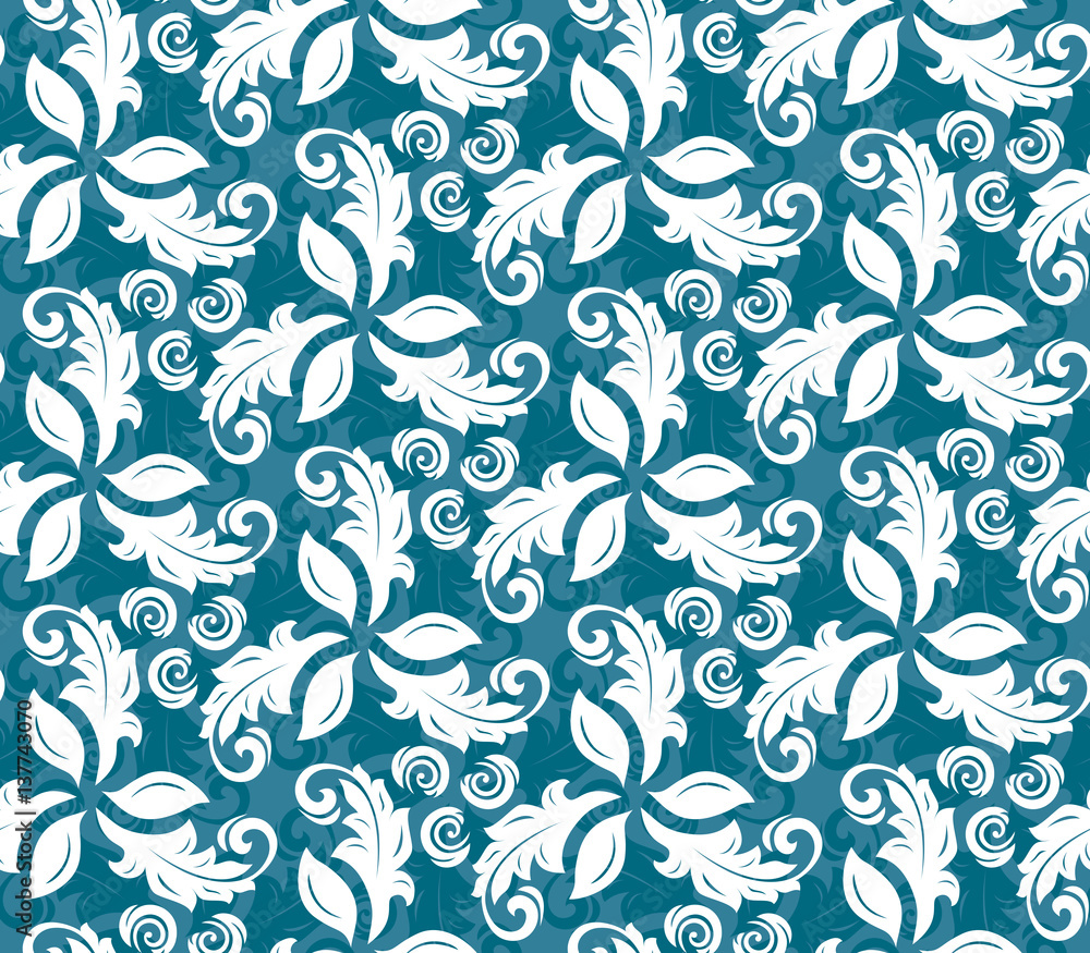Floral ornament. Seamless abstract classic pattern with flowers Floral ornament. Seamless abstract classic pattern with flowers