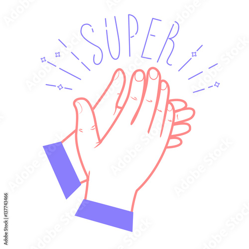 Icon clapping hands