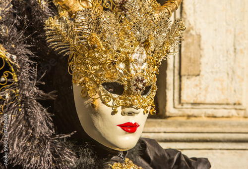 Traditional Venetian carnival mask photo