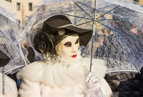 Traditional Venetian carnival mask photo