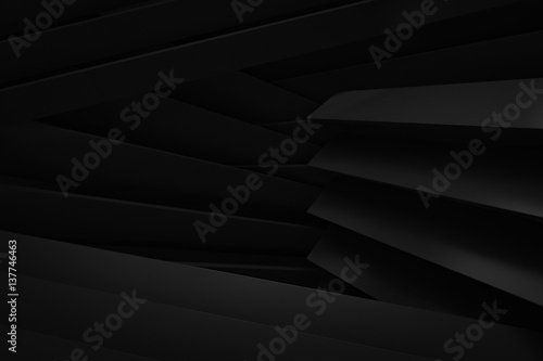 abstract black background 3d render