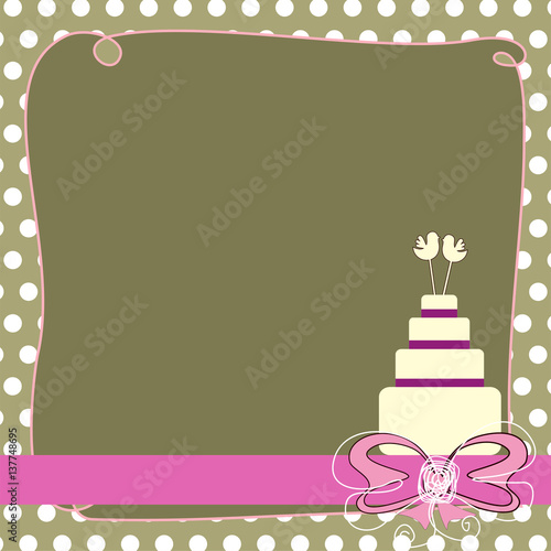 Cute vintage invitation card.