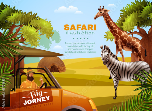 Safari Colored Poster