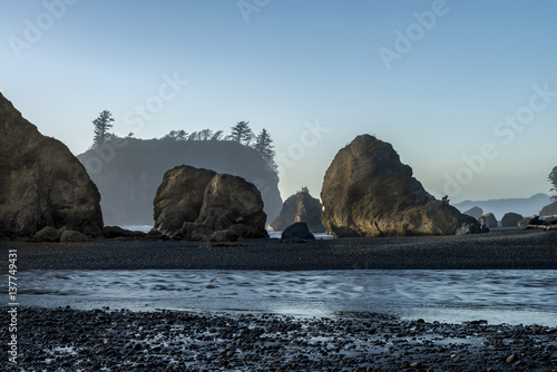 Pacific coastline at Ruby Beach, Olympic National Park, WA