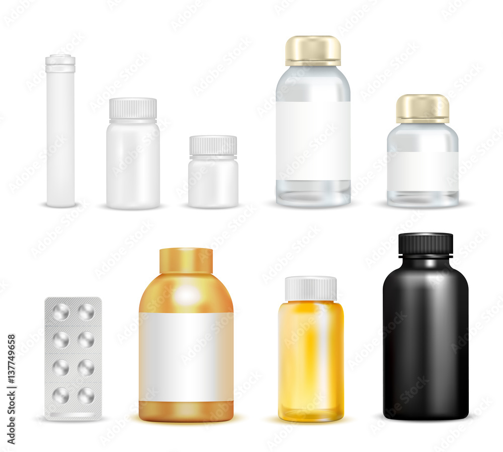 Medication Vitamins Packaging Set