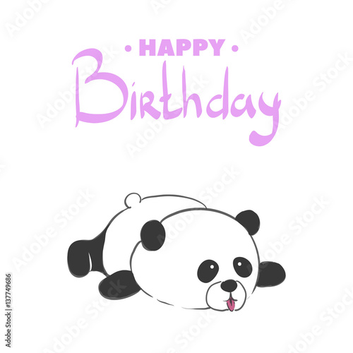 Fototapeta Naklejka Na Ścianę i Meble -  Happy birthday bear