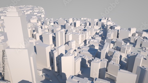 Abstract urban landscape  3 d render