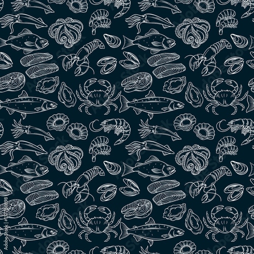 Hand drawn seamless pattern.