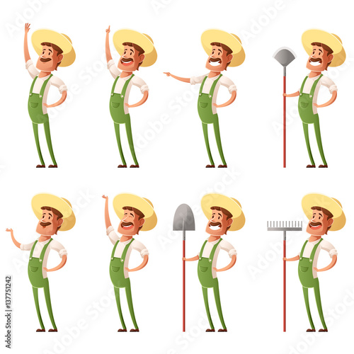 Set of farmer icons
