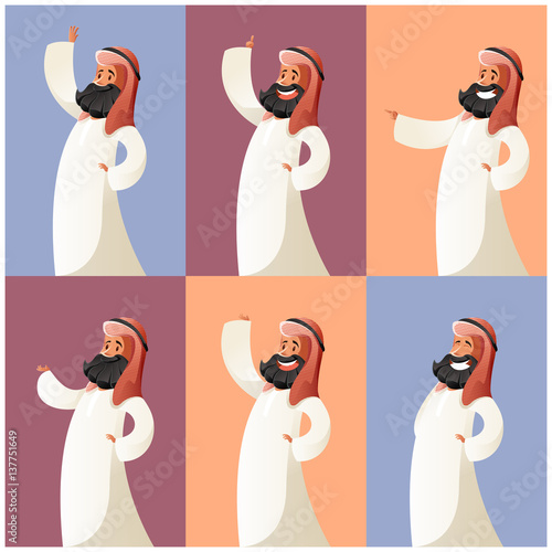 Set of Muslim cartoon characters4