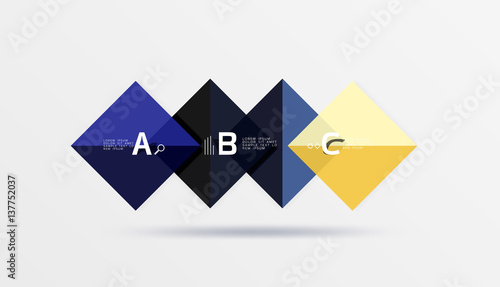 Free Download Overlapping square infographics - GFXLoad