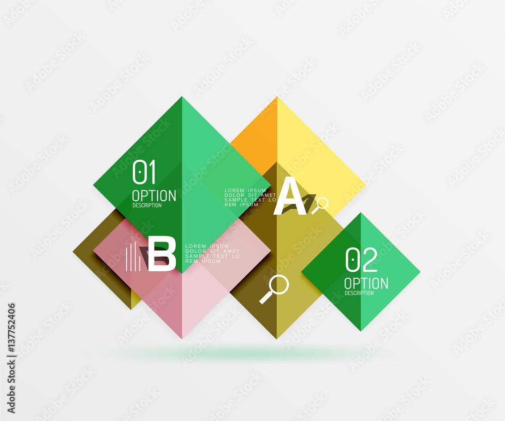 Geometric abstract background with option infographic Geometric abstract background with option infographic