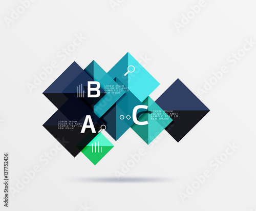 Free Download Geometric abstract background with option infographic - GFXLoad