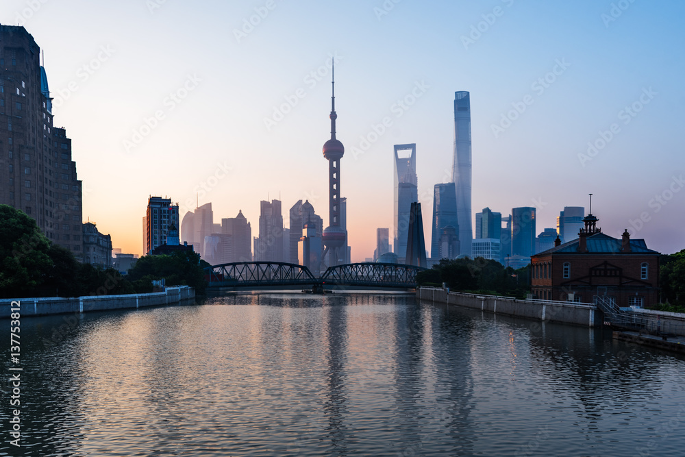 Obraz premium Shanghai skyline in China.