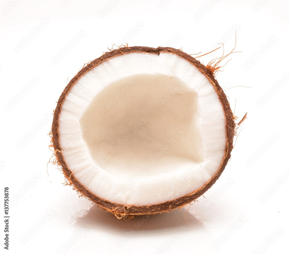 Coconut on a white background Coconut on a white background