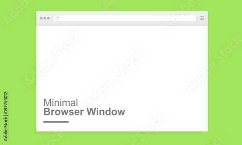 Blank minimal browser window for computer. Mockup for adaptive responsive web design. Vector illustration