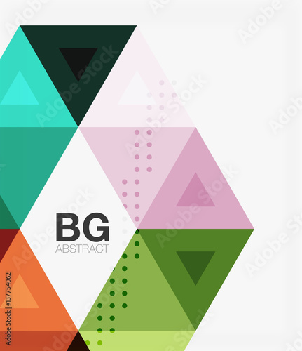 Vector abstract colorful triangle repetition