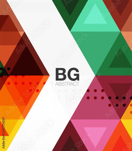 Vector abstract colorful triangle repetition