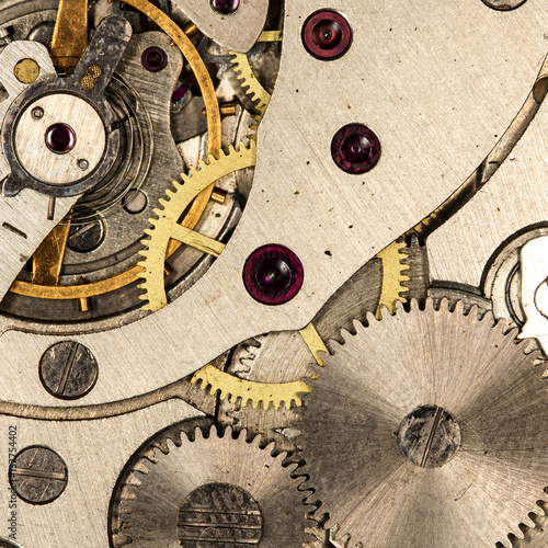 clockwork old mechanical watch, high resolution and detail