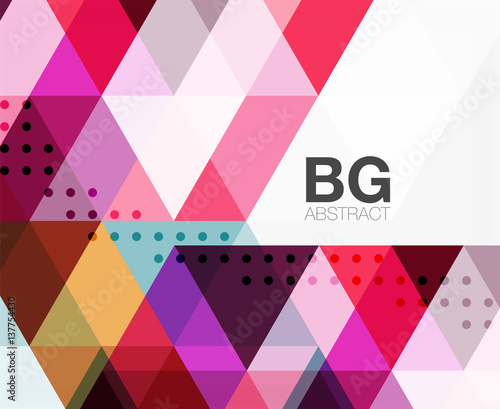 Vector abstract colorful triangle repetition
