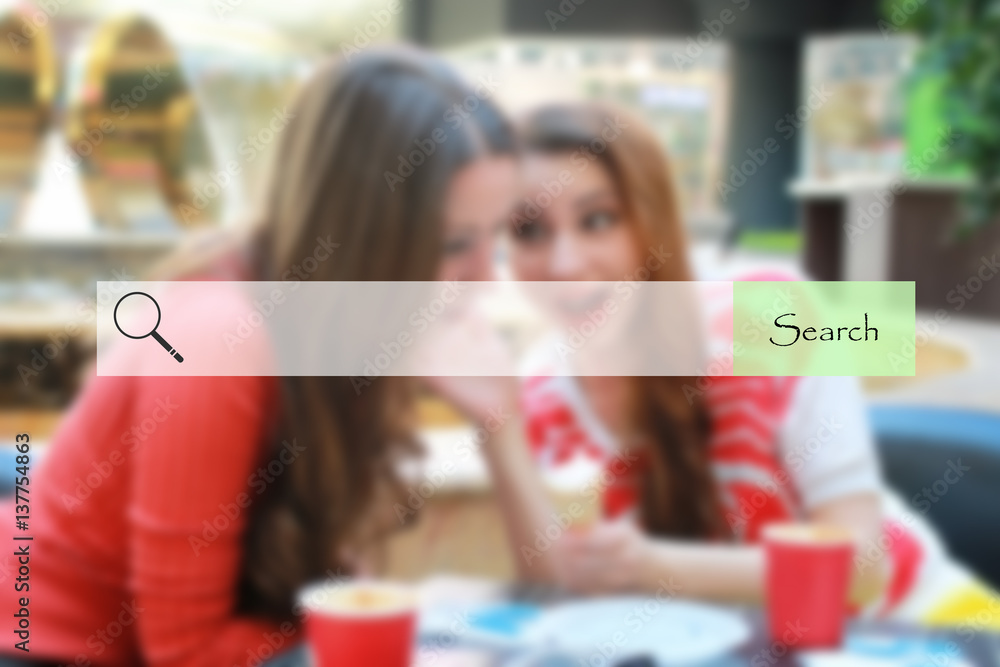 search bar on blurred background shopping young girls search bar on blurred background shopping young girls