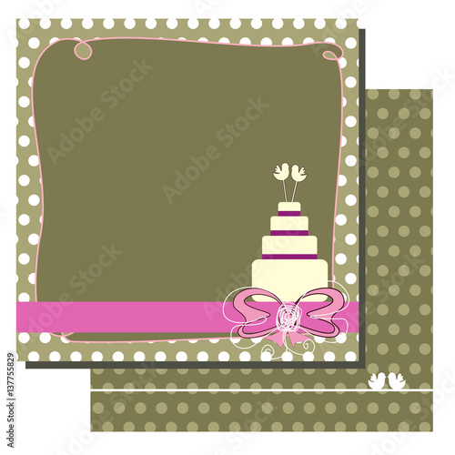 Cute vintage invitation card.