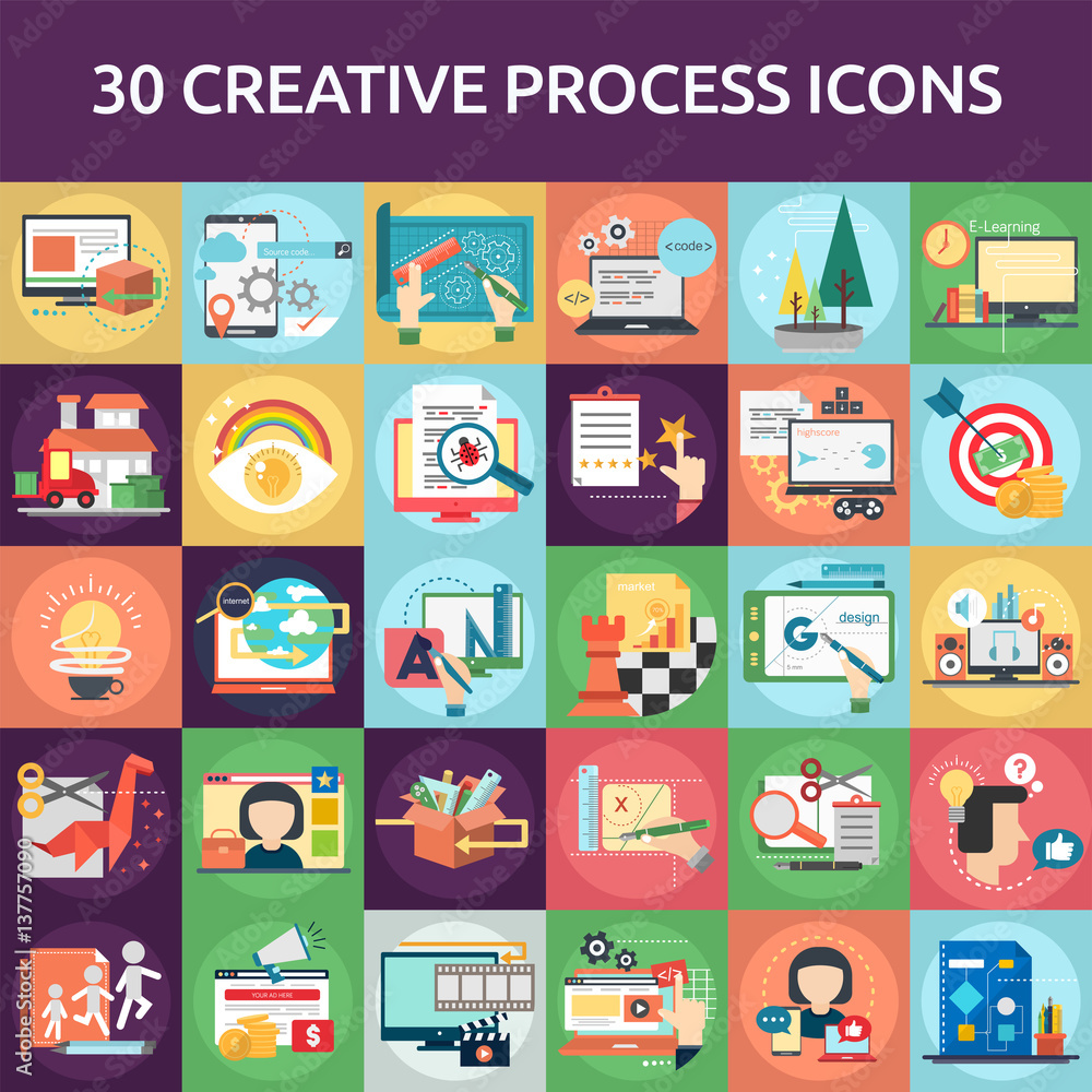 Creative Process Icon Set