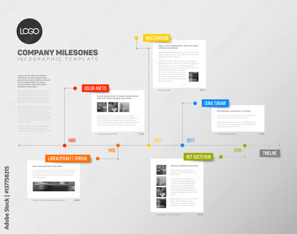 Vector Infographic timeline report template Vector Infographic timeline report template
