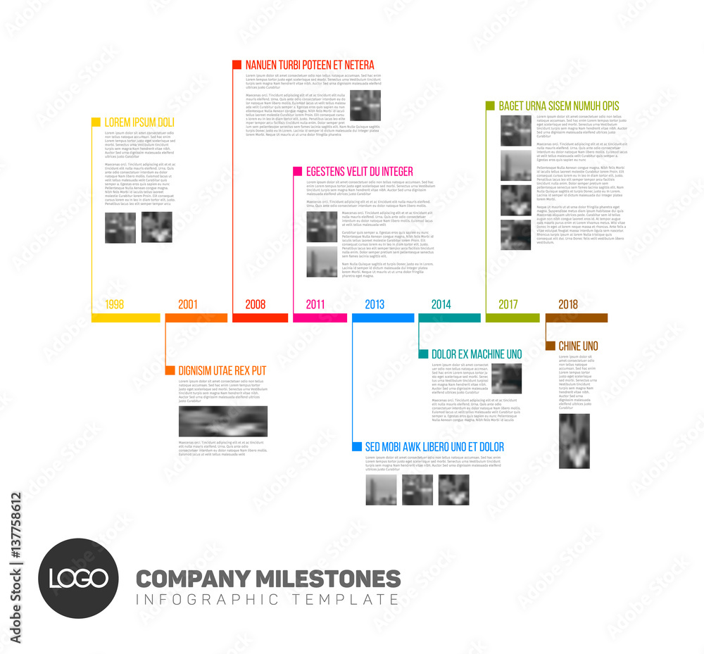 Vector Infographic timeline report template Vector Infographic timeline report template