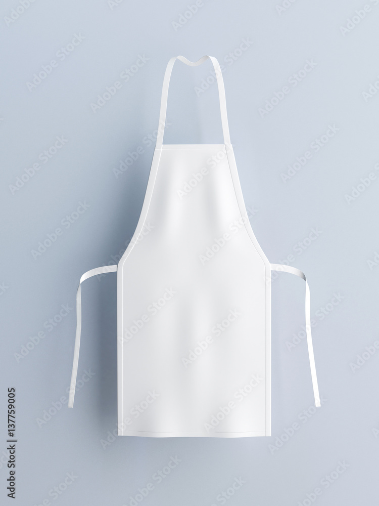 White apron, apron mockup 3d rendering ilustração do Stock | Adobe Stock