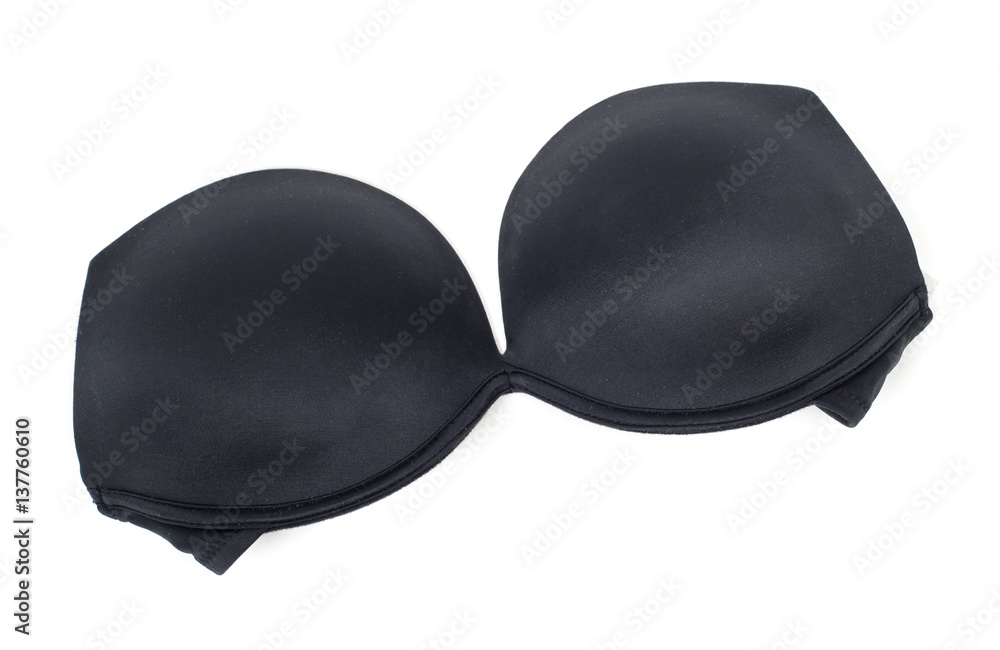 Black brassiere isolated Black brassiere isolated
