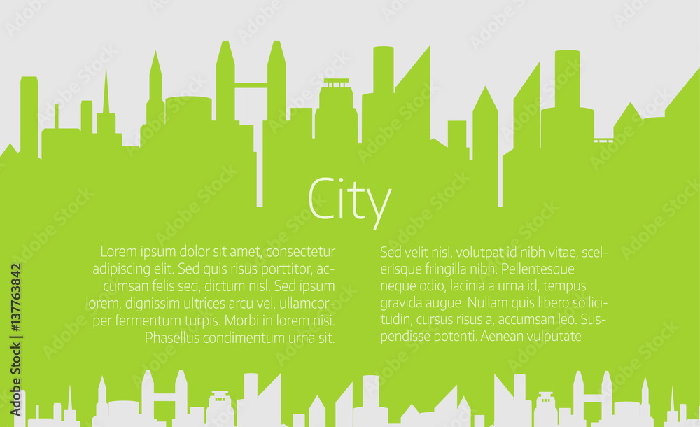 City landscape vector background