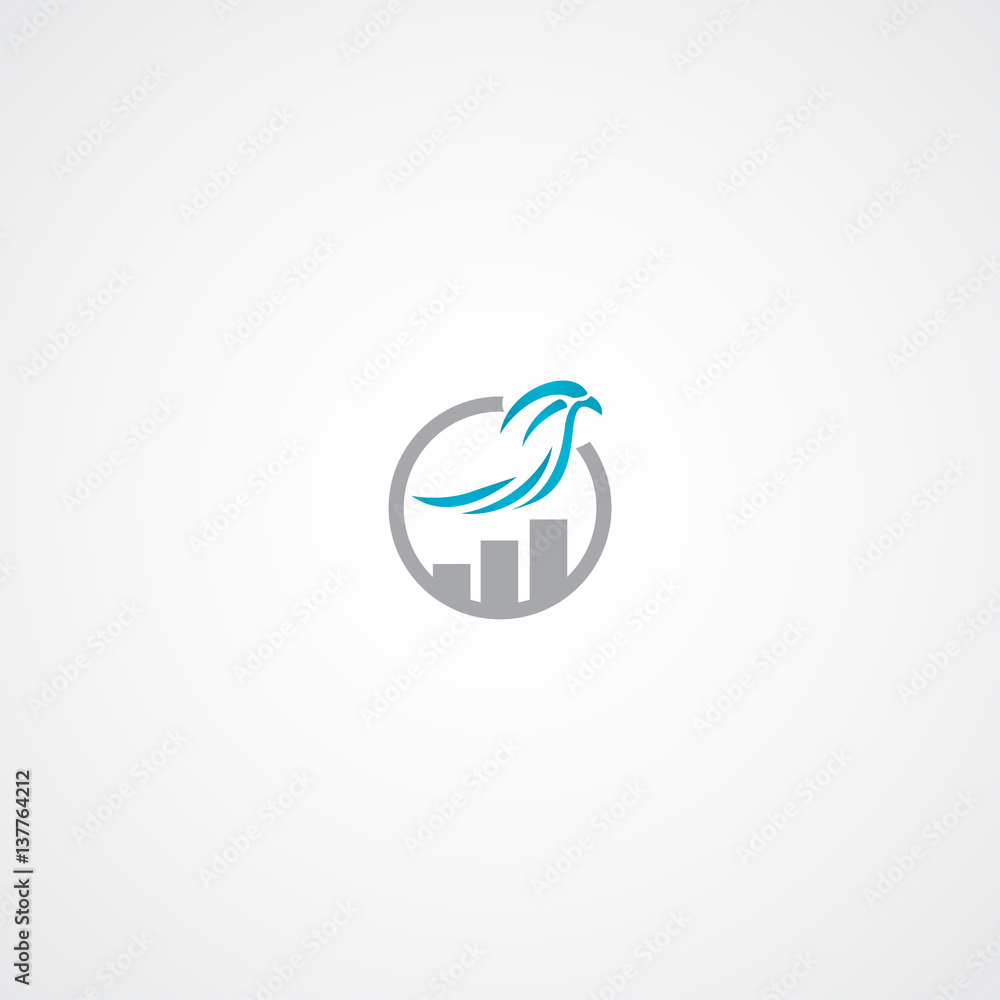 Naklejka premium Building Eagle Logo