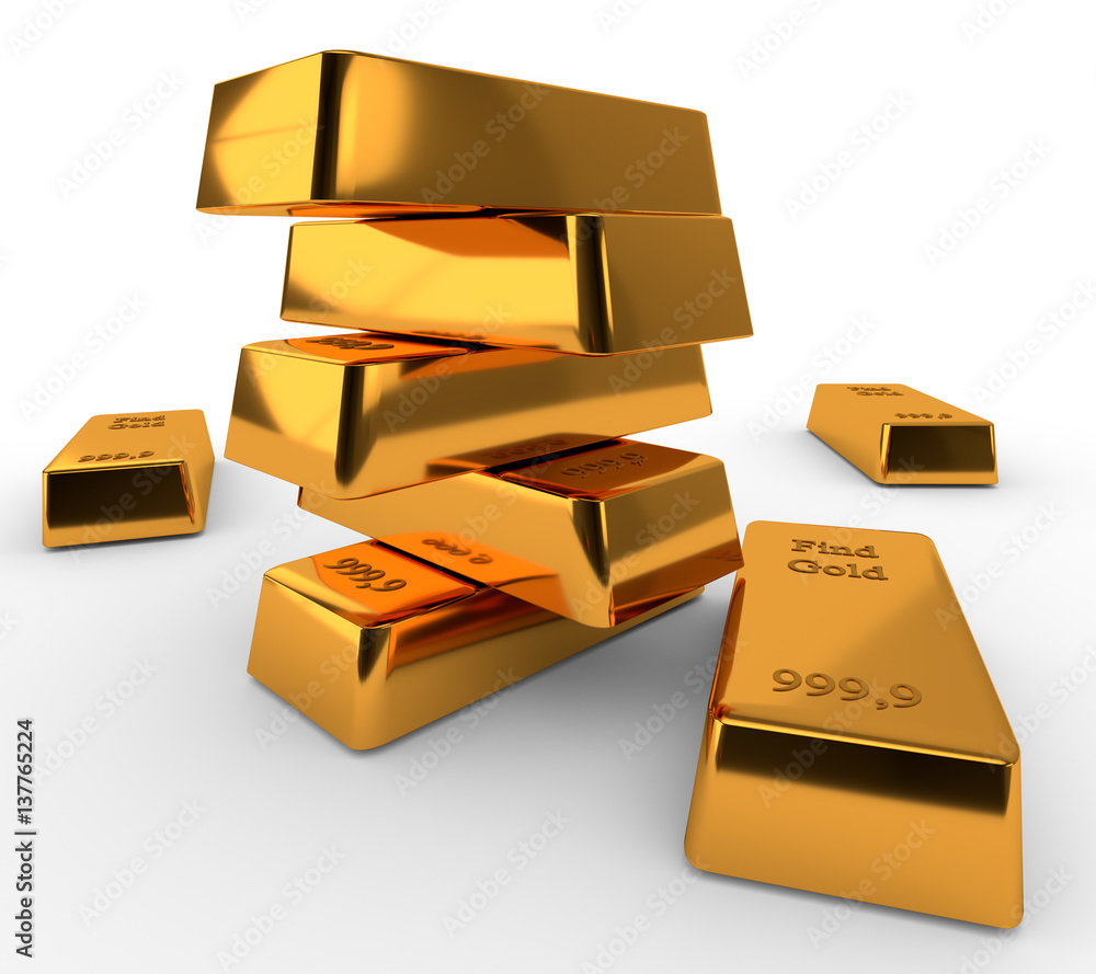 Gold isolated on white Gold isolated on white