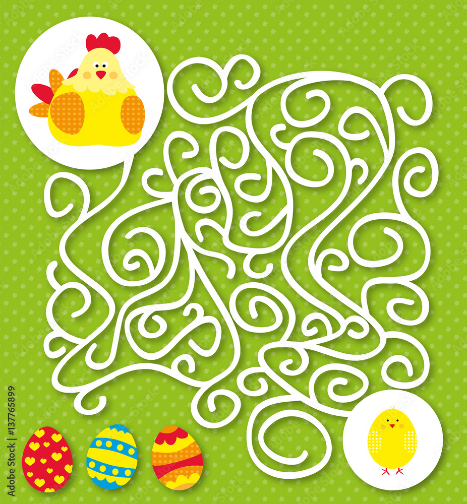 easter maze game