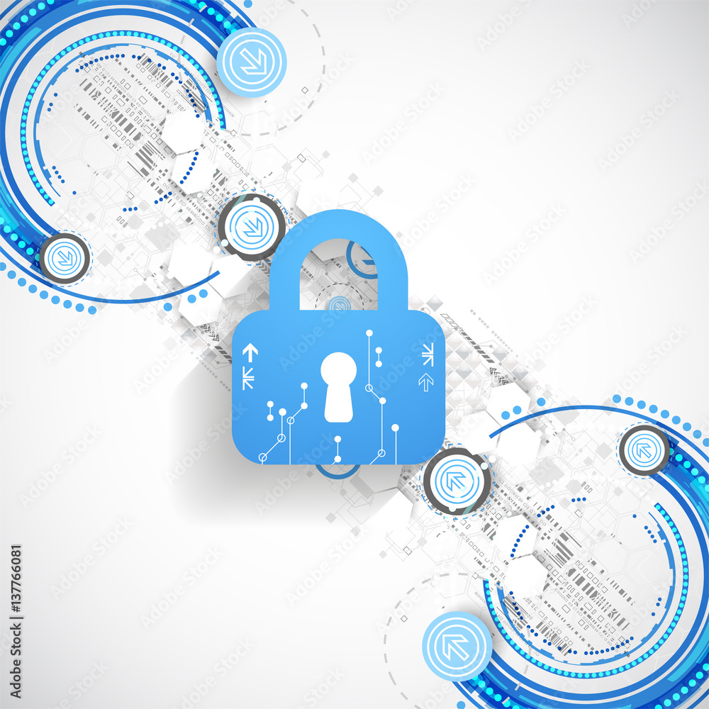 Fototapeta premium Protection concept. Security mechanism, system privacy.