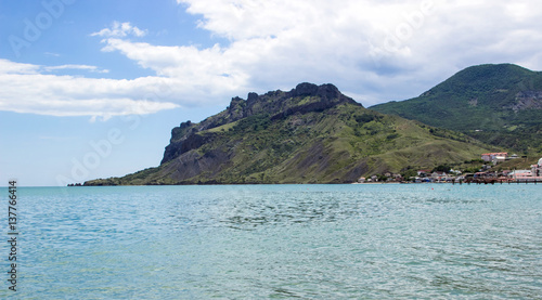 South coast of Crimea. View from Chameleon cape on Karadag volcano